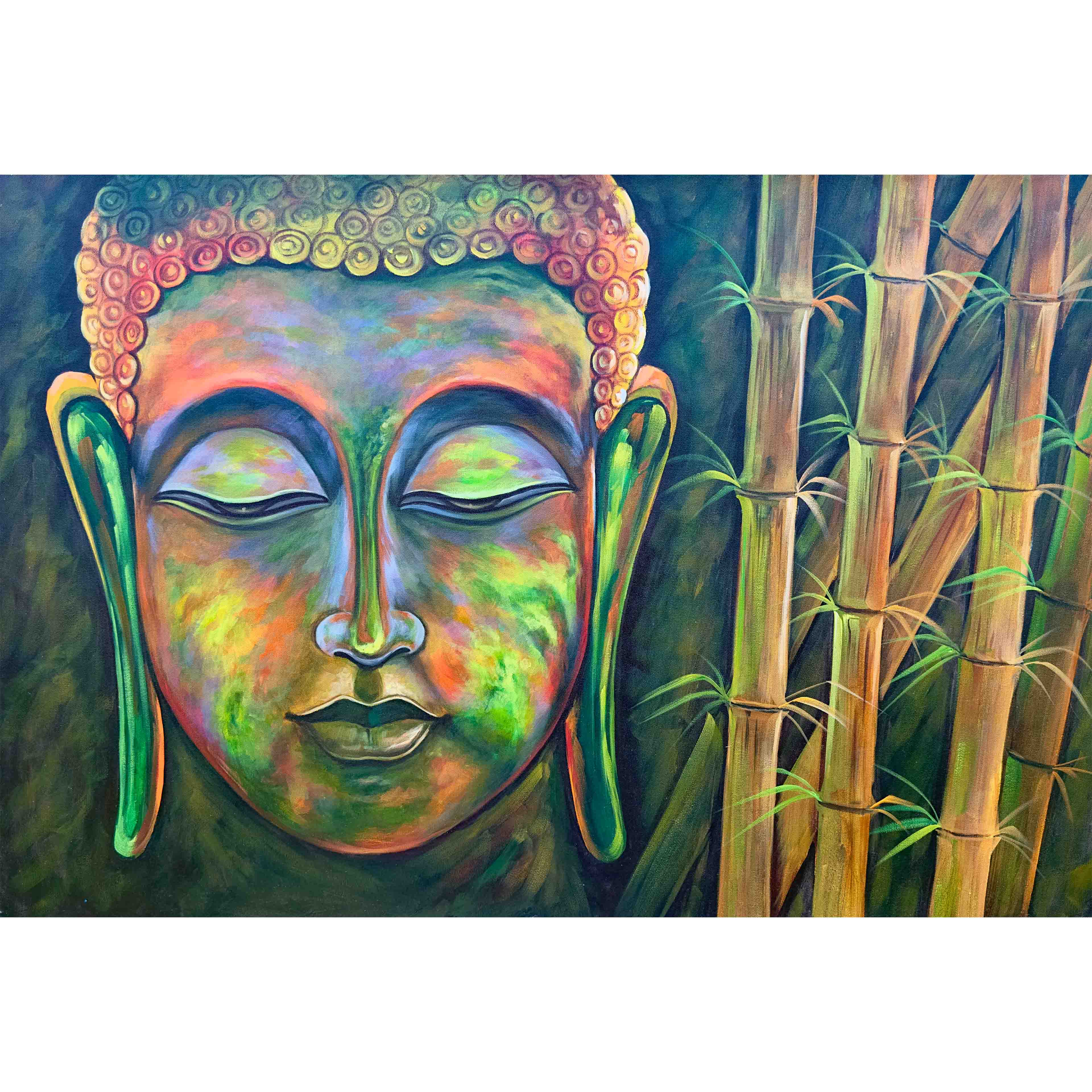 Radiant Peace Amid Bamboo Whispers